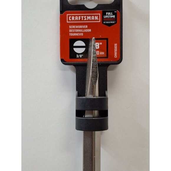 New Craftsman Screwdriver Slotted/Flat, 3/8 inch, 8" (200mm), CMHT65026, SAE - Picture 2 of 3